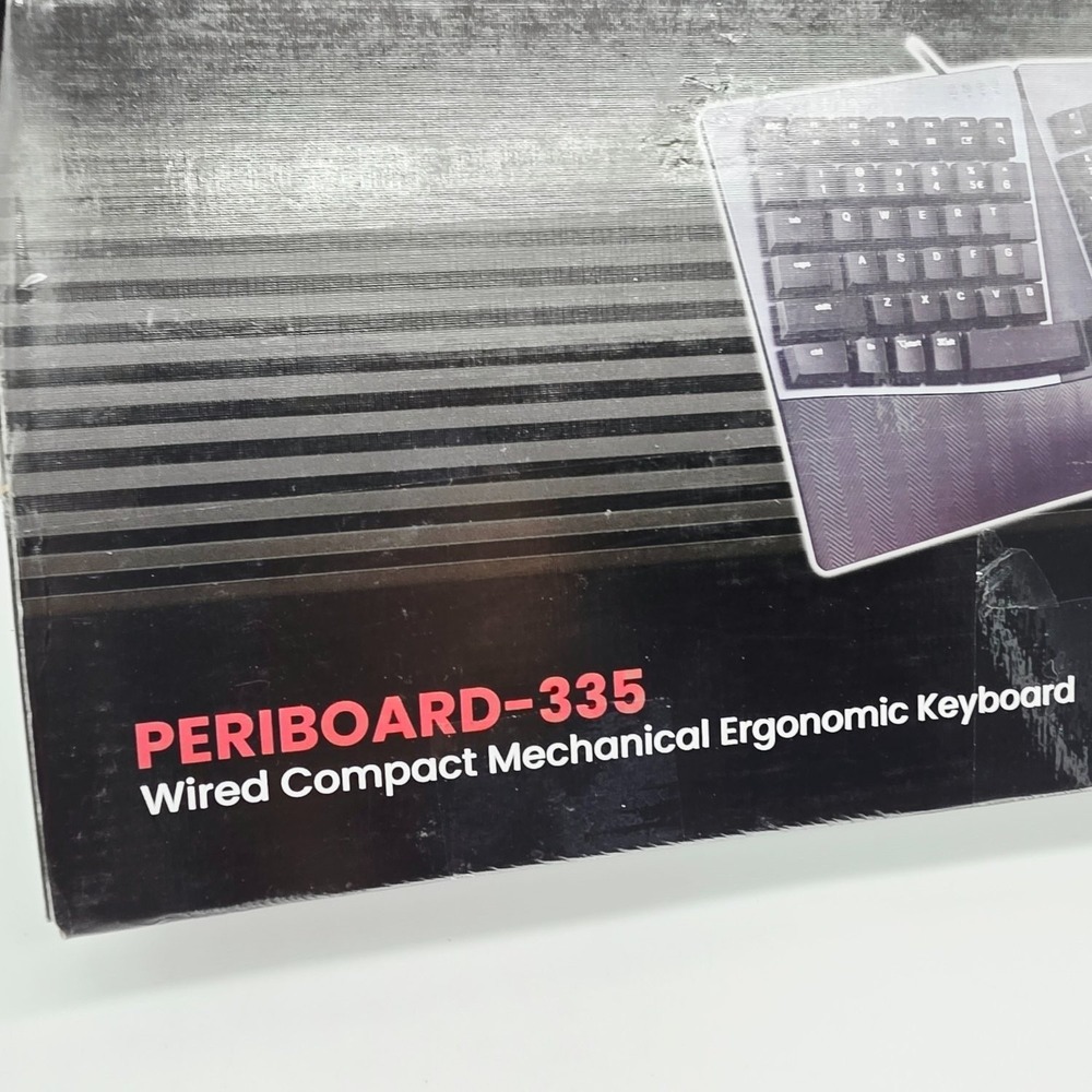 Perixx PERIBOARD-335 Wired Compact Ergonomic Mechanical Keyboard Brown Switch - Picture 6 of 10